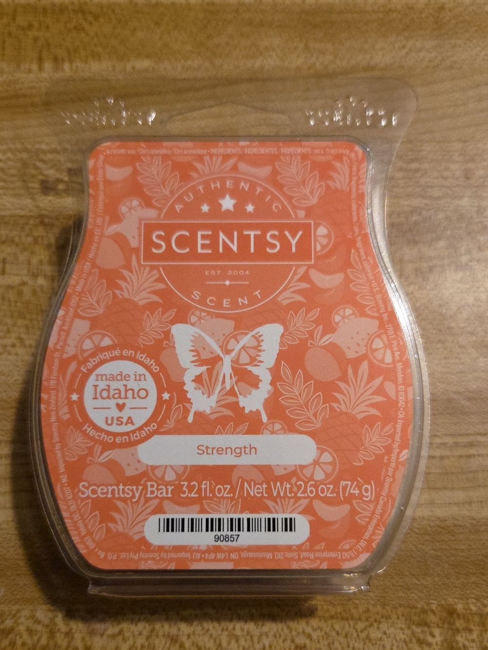 Scentsy Strength Wax Bar - Coral Orange